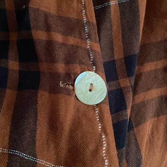 Soft burnt orange plaid shirt - Picture 2 of 2